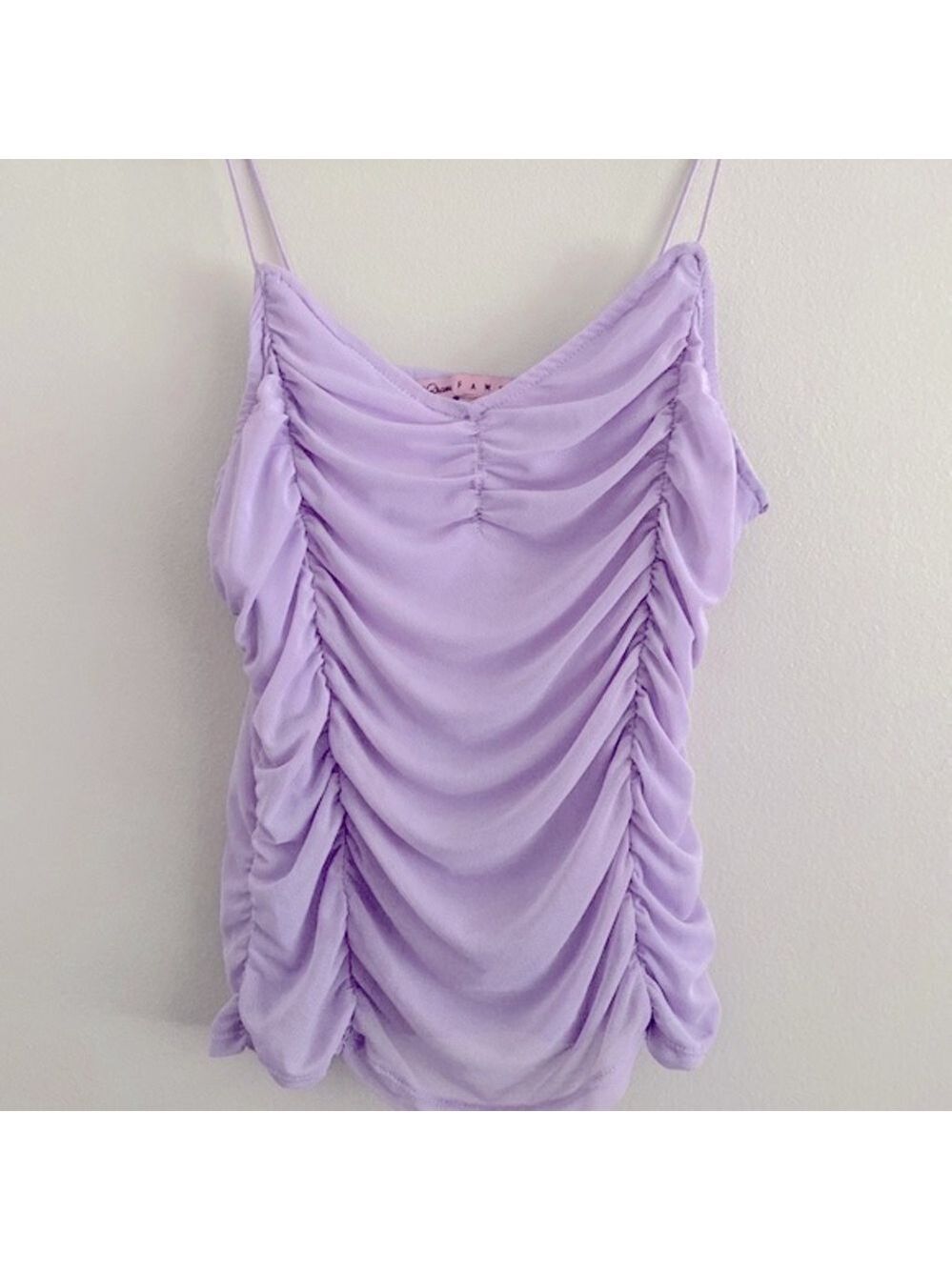 Y2K vintage lilac mesh cami top